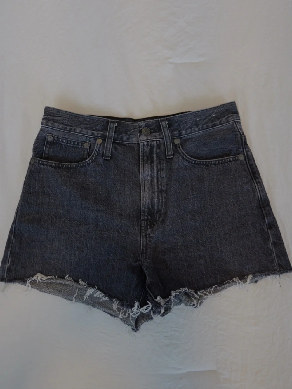 Madewell Black Denim Cutoff Shorts